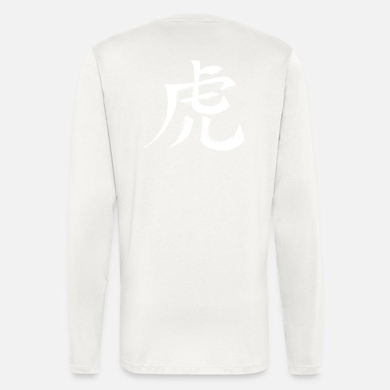 Tiger Chinesisches Sternzeichen - Langarmshirt - made by SPREAD  - OFF WHITE