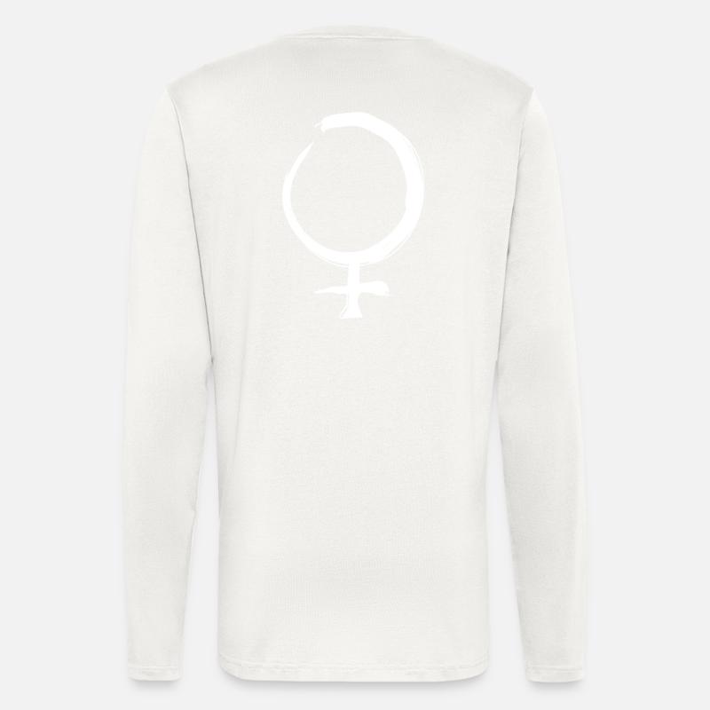Symbole d’astrologie de Vénus - Manches longues bio décontracté fabriqué en UE - OFF WHITE