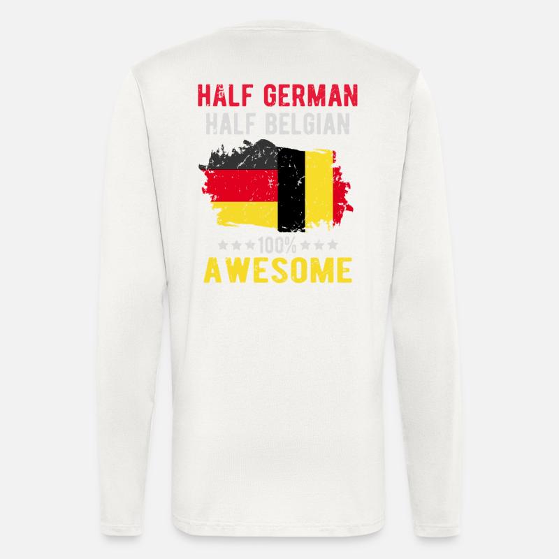 Half German Half Belgian - Longsleeve - made by SPREAD  - OFF WHITE