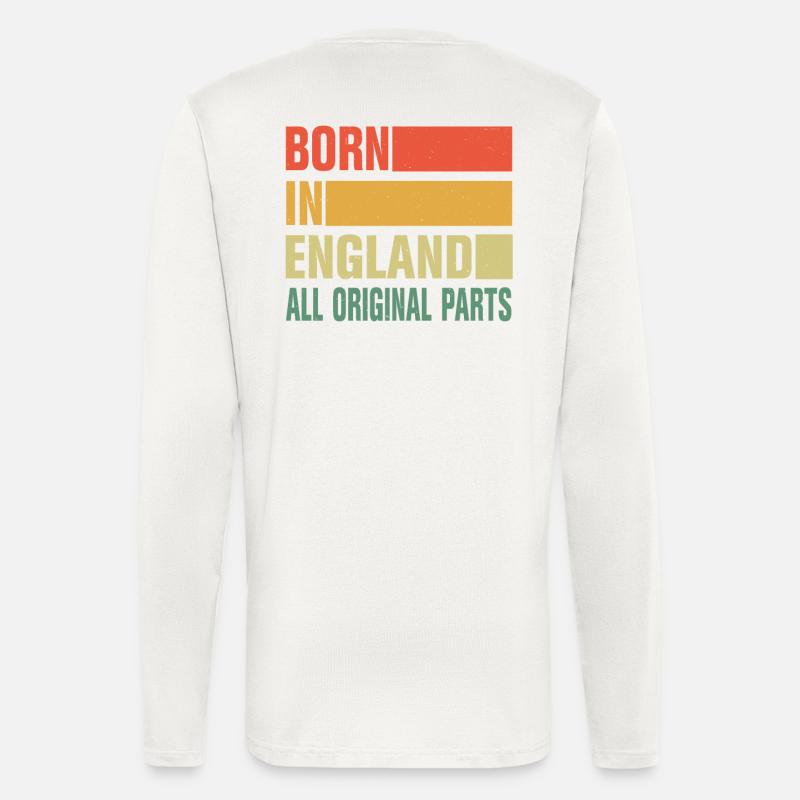Né en Angleterre - Manches longues bio décontracté fabriqué en UE - OFF WHITE