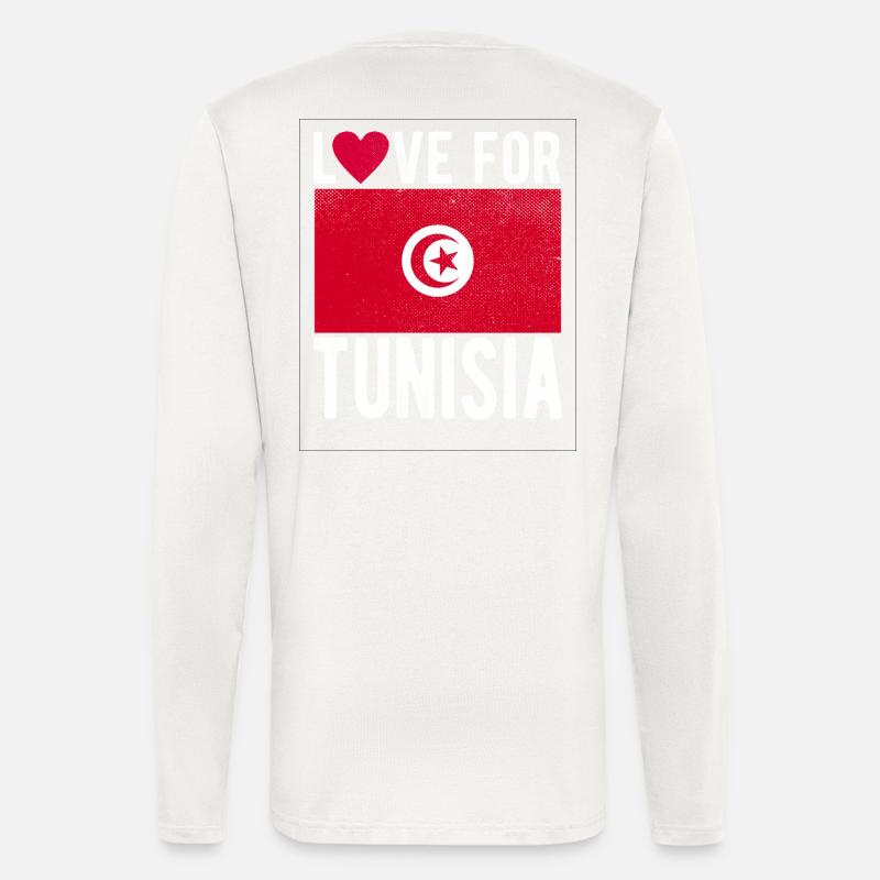 Tunisia Flag - Longsleeve - made by SPREAD  - OFF WHITE