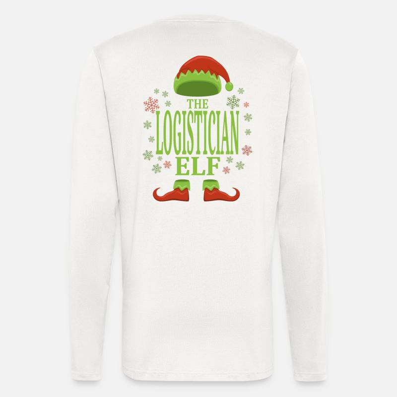 Logistician Christmas Elf - Longsleeve - made by SPREAD  - OFF WHITE