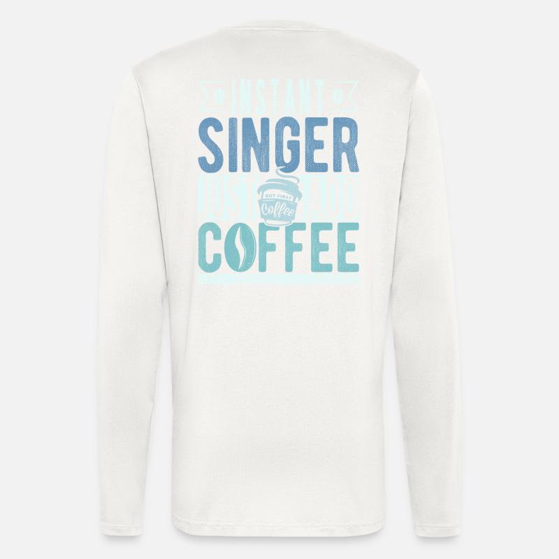 Singer Coffee Quote - Longsleeve - made by SPREAD  - OFF WHITE