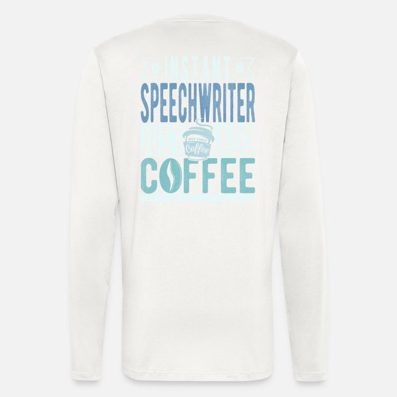 Speechwriter Coffee Quote - Longsleeve - made by SPREAD  - OFF WHITE