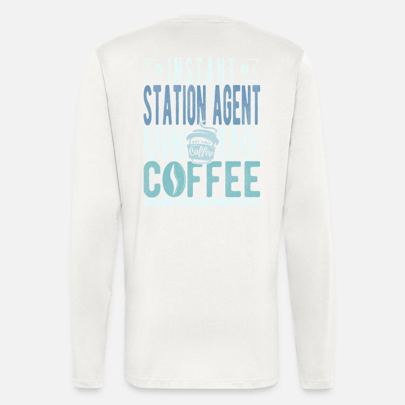 Station Agent Coffee Saying - Longsleeve - made by SPREAD - OFF WHITE