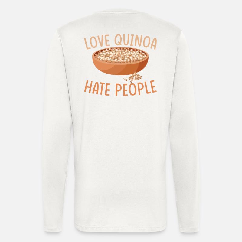 Quinoa Spruch - Langarmshirt - made by SPREAD  - OFF WHITE
