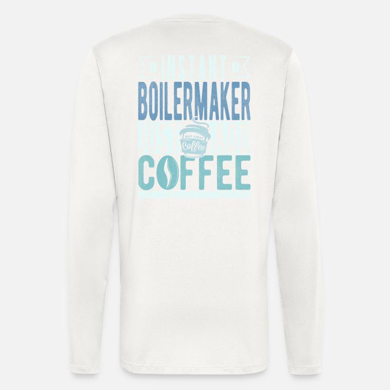 Buchalter Kaffee Spruch - Langarmshirt - made by SPREAD  - OFF WHITE