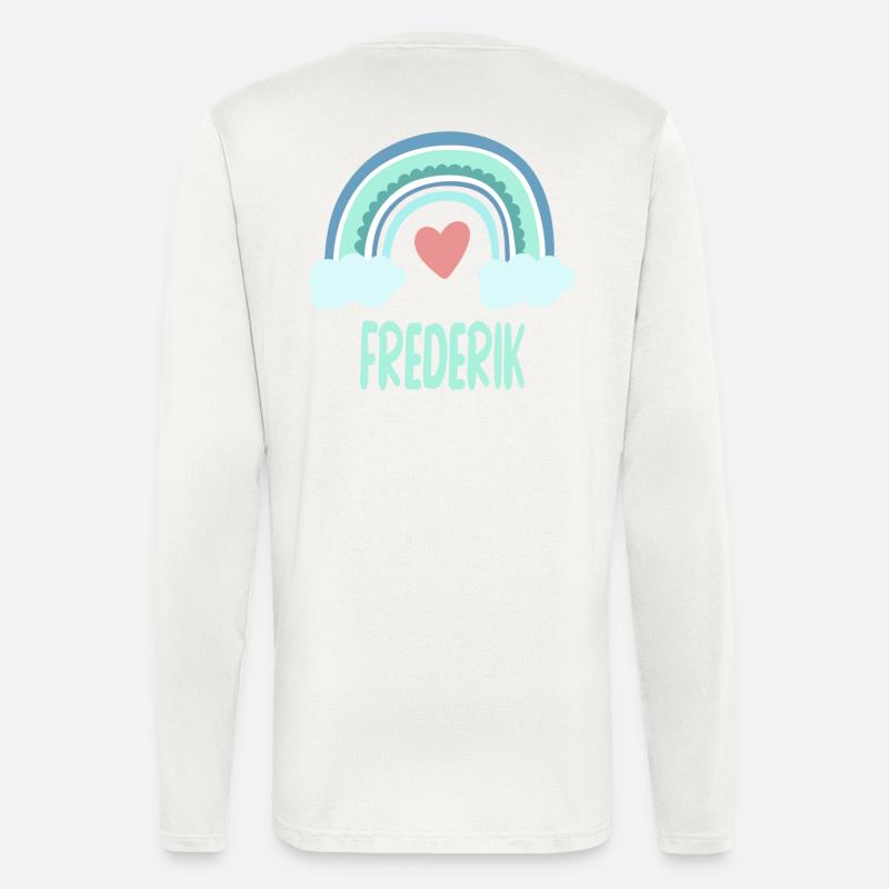 Frederik Name Rainbow Baby - Longsleeve - made by SPREAD  - OFF WHITE