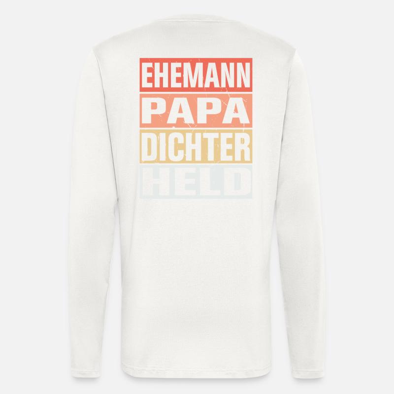 Dichter Vater Ehemann Held - Langarmshirt - made by SPREAD  - OFF WHITE