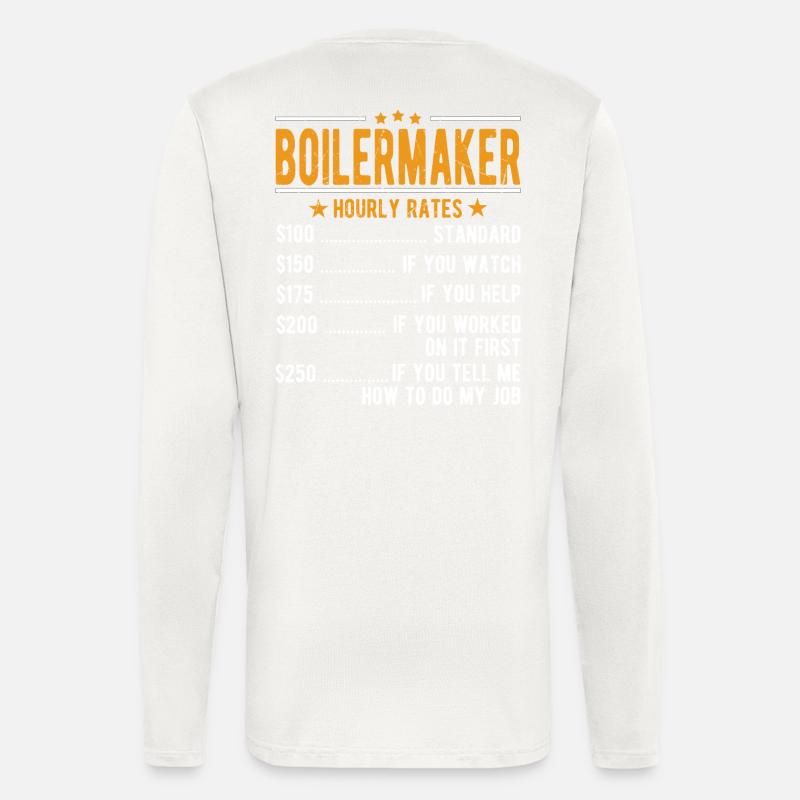 Boilermaker hourly wage - Longsleeve - made by SPREAD  - OFF WHITE