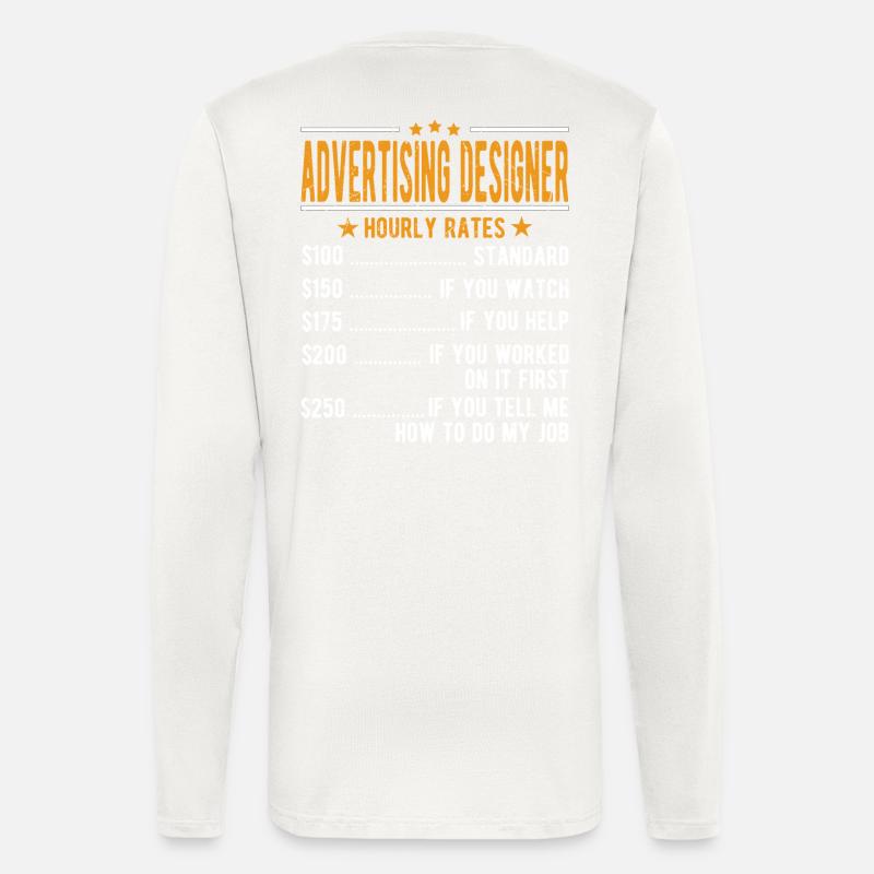 Werbedesigner Stundenlohn - Langarmshirt - made by SPREAD  - OFF WHITE