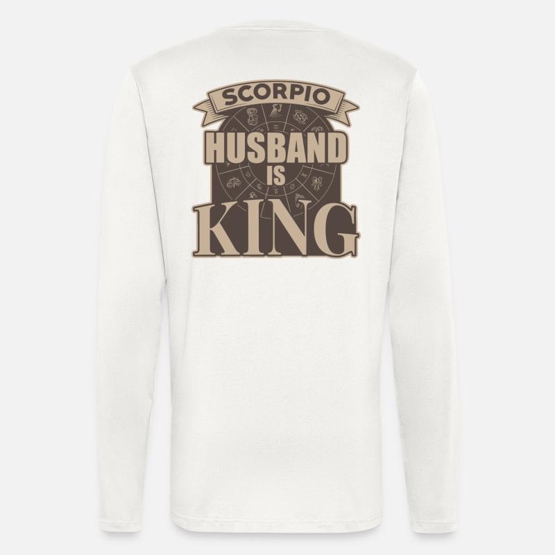 Skorpion Ehemann Ist König - Langarmshirt - made by SPREAD - OFF WHITE
