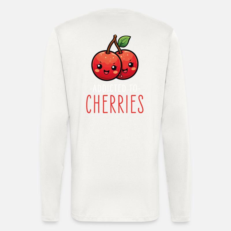Kirschen Kawaii - Langarmshirt - made by SPREAD  - OFF WHITE