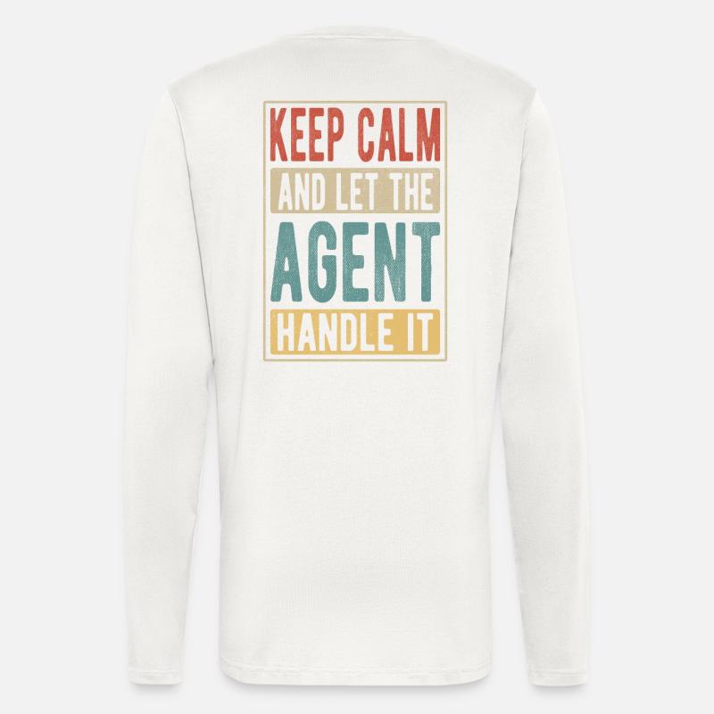 Agent Retro Geschenk - Langarmshirt - made by SPREAD  - OFF WHITE