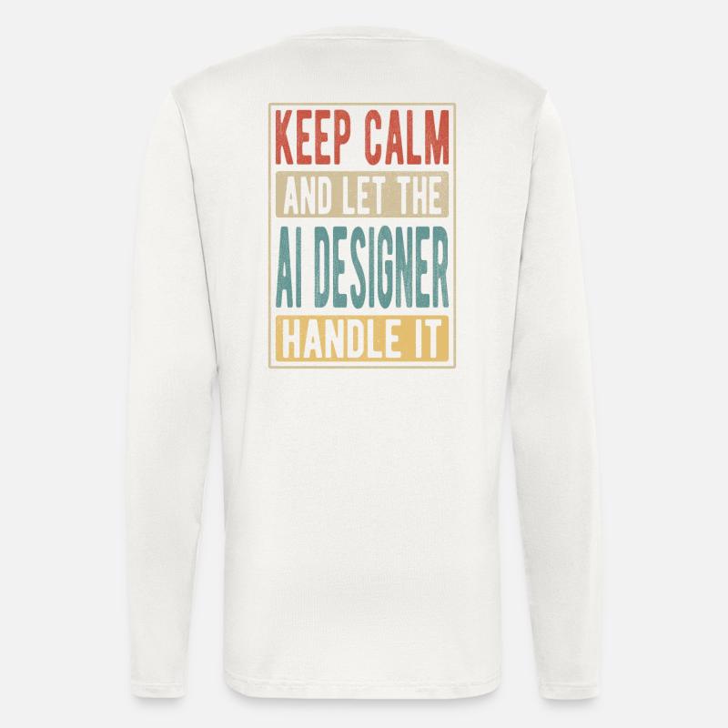 Ki -designer Retro Geschenk - Langarmshirt - made by SPREAD  - OFF WHITE