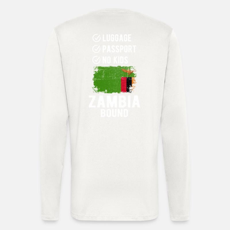 Zambia Souvenir Holidays - Longsleeve - made by SPREAD  - OFF WHITE