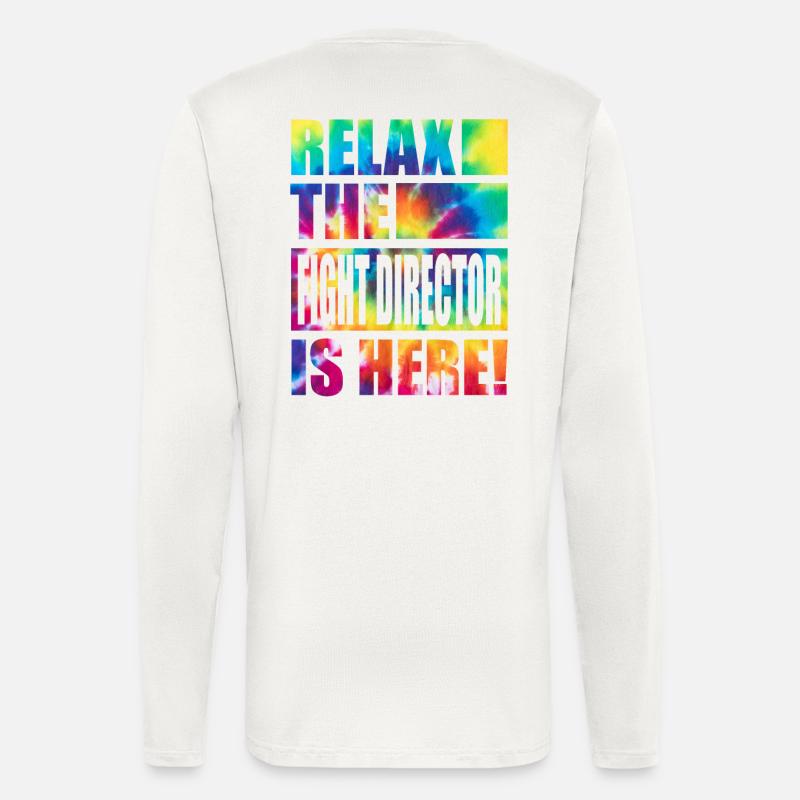Fight Director Lustiger Spruch - Langarmshirt - made by SPREAD - OFF WHITE