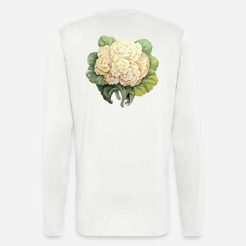Blumenkohl Gemüse - Langarmshirt - made by SPREAD  - OFF WHITE