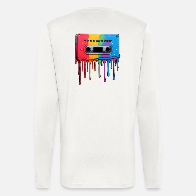 Gouttes de cassette - Manches longues bio décontracté fabriqué en UE - OFF WHITE