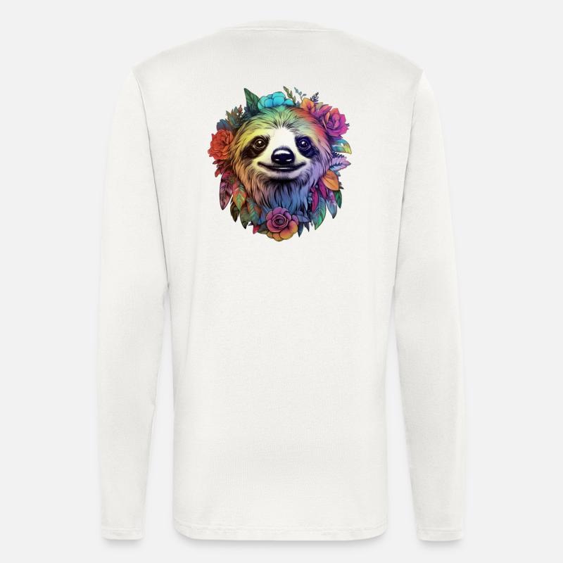 Sloth Aesthetics Flower - Longsleeve - made by SPREAD  - OFF WHITE