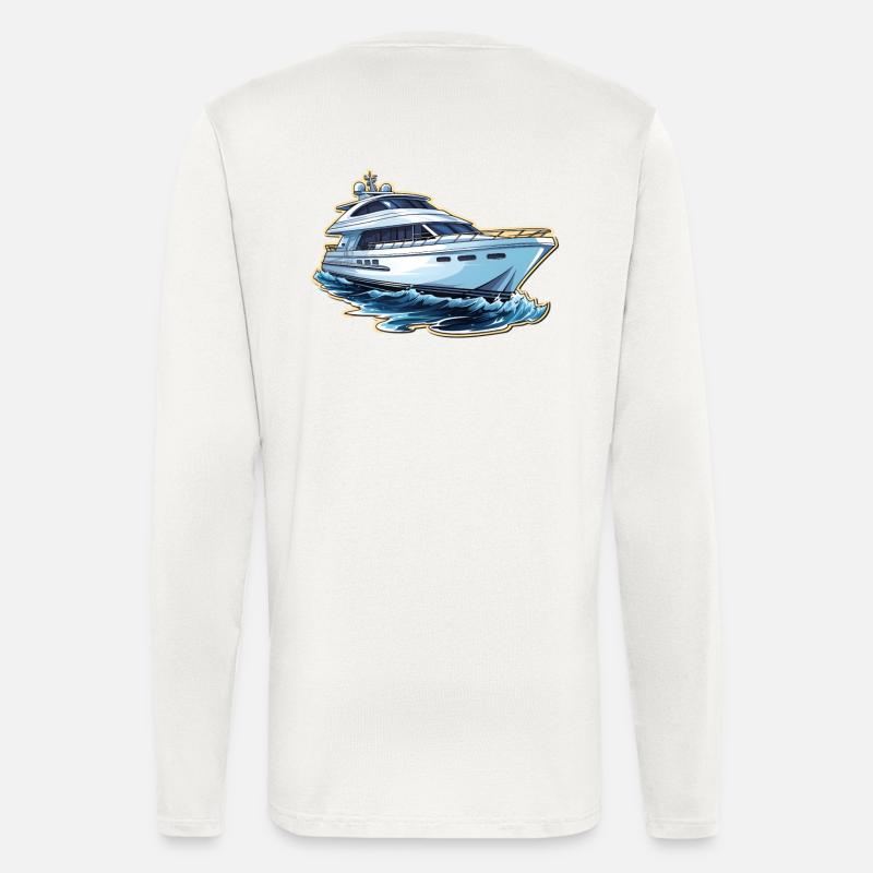 Yacht Motorboot - Langarmshirt - made by SPREAD  - OFF WHITE