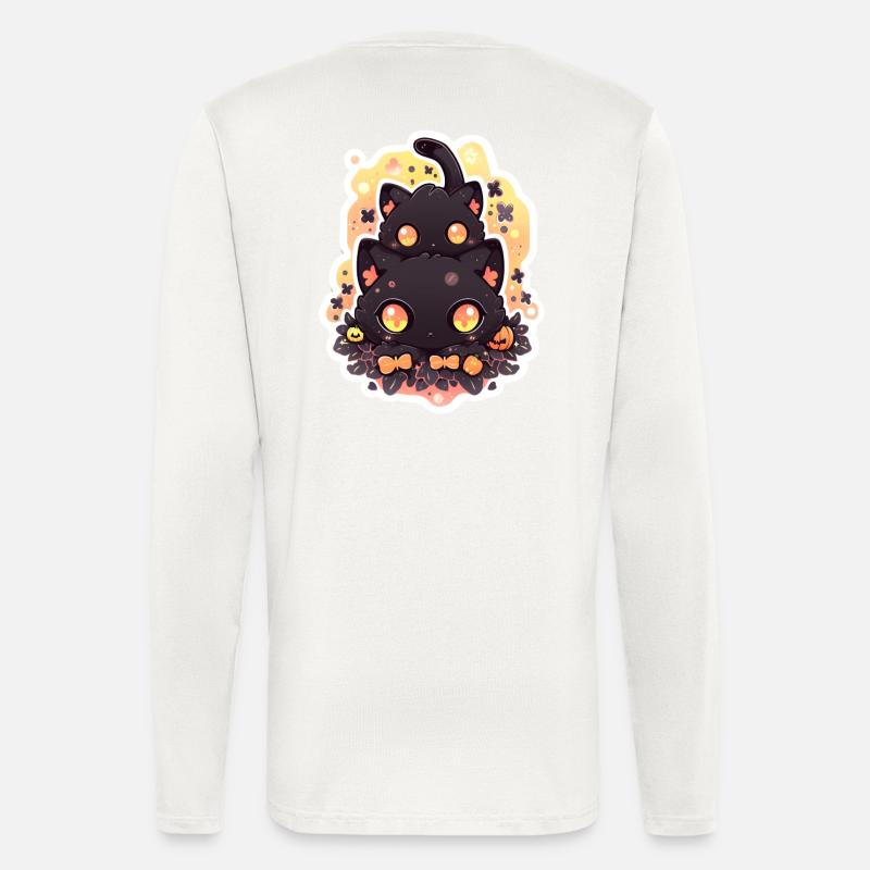 Cat Anime Black Cat - Longsleeve - made by SPREAD - OFF WHITE