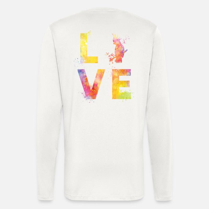 Papageien liebe - Langarmshirt - made by SPREAD  - OFF WHITE