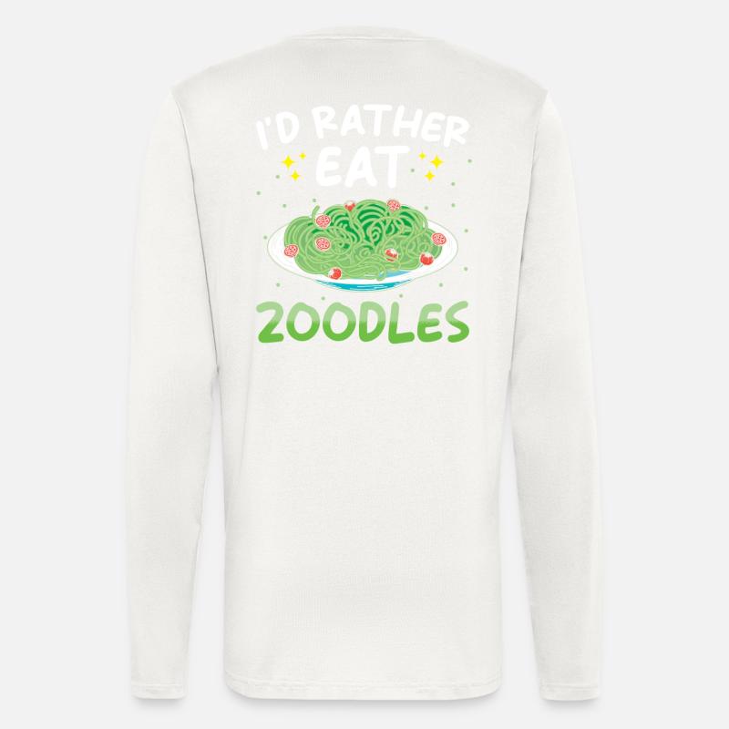 Zoodles Zucchini Pasta Spruch - Langarmshirt - made by SPREAD  - OFF WHITE