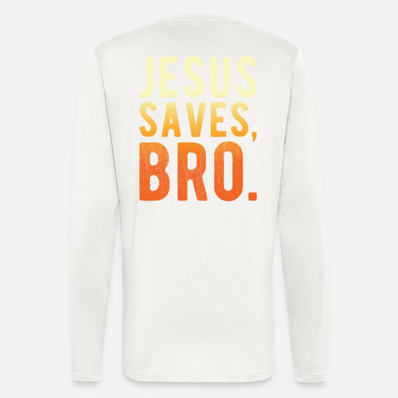Jesus Rettet Bruder - Langarmshirt - made by SPREAD  - OFF WHITE