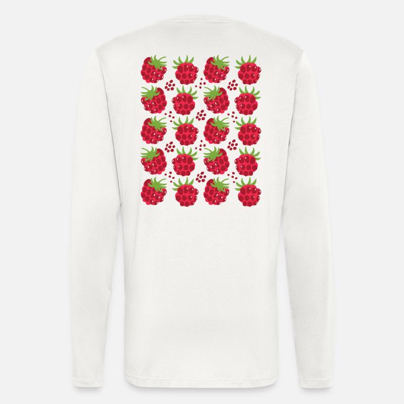 Raspberry Berries Fruit Pattern - Longsleeve - made by SPREAD  - OFF WHITE