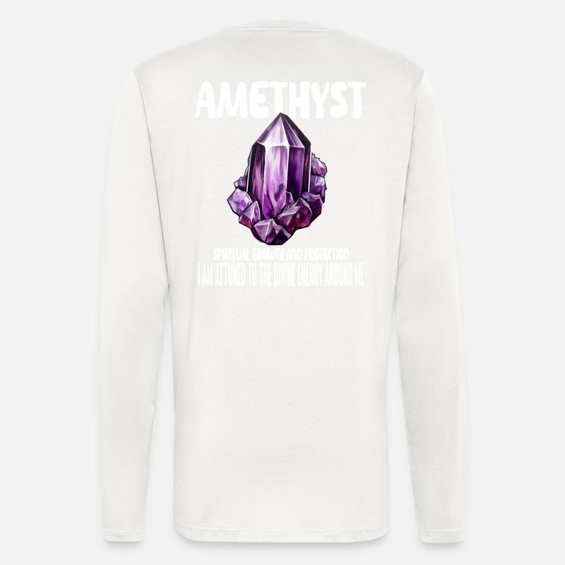 Amethyst Crystal - Longsleeve - made by SPREAD  - OFF WHITE