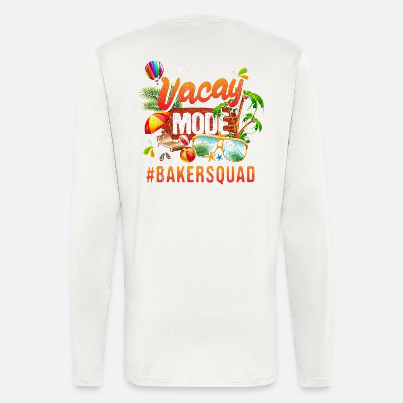 Baker Vacation Group #Bakersquad - Manches longues bio décontracté fabriqué en UE - OFF WHITE