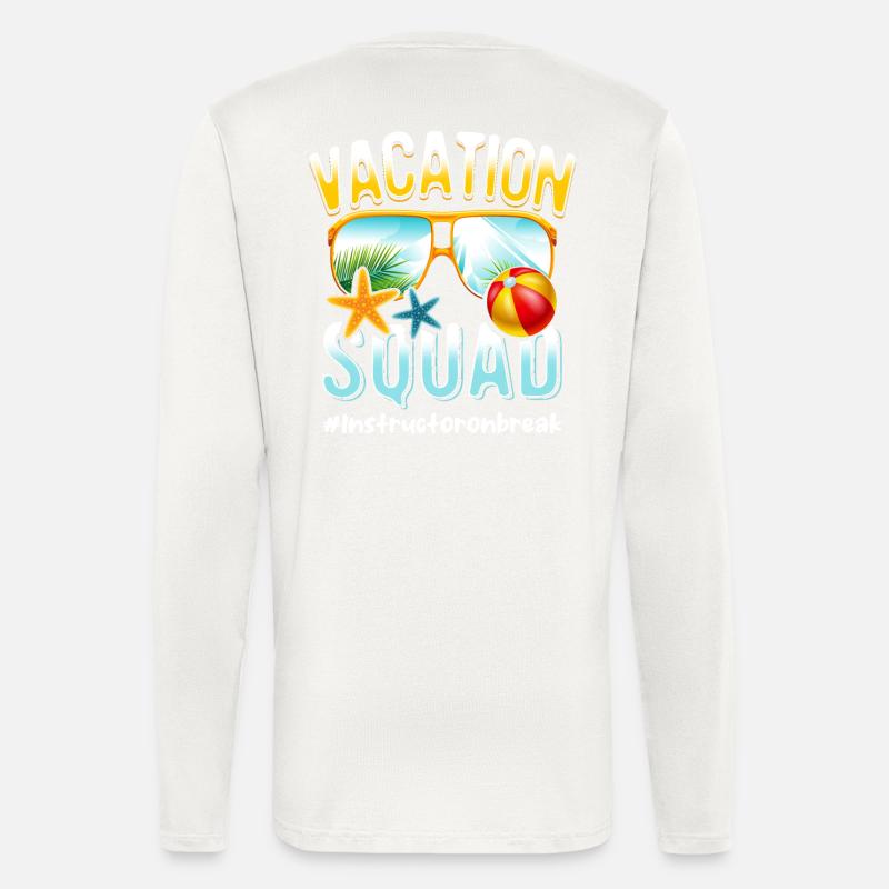 Instructeur Vacation Squad #Instructoronbreak - Manches longues bio décontracté fabriqué en UE - OFF WHITE