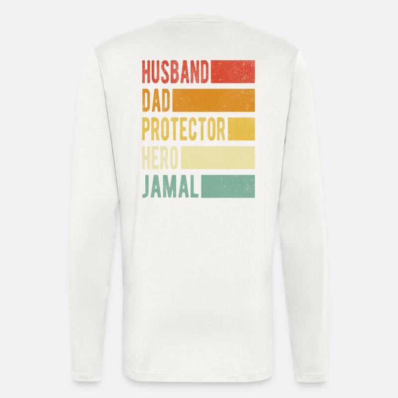 Jamal Name Papa Geschenk - Langarmshirt - made by SPREAD  - OFF WHITE