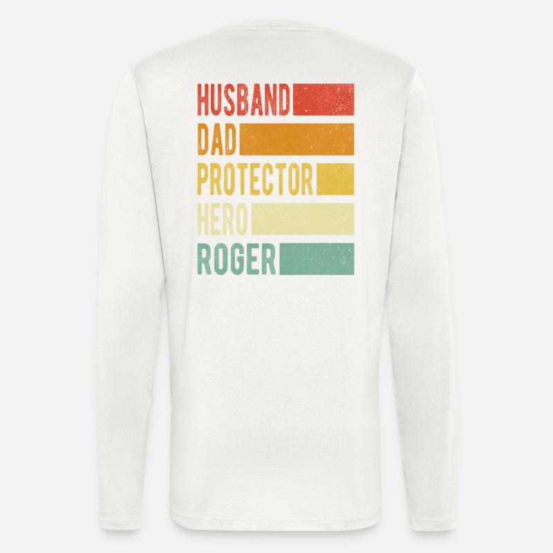 Roger Name Dad Gift - Longsleeve - made by SPREAD  - OFF WHITE