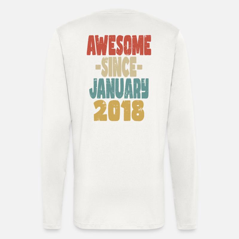 Génial janvier 2018 - Manches longues bio décontracté fabriqué en UE - OFF WHITE
