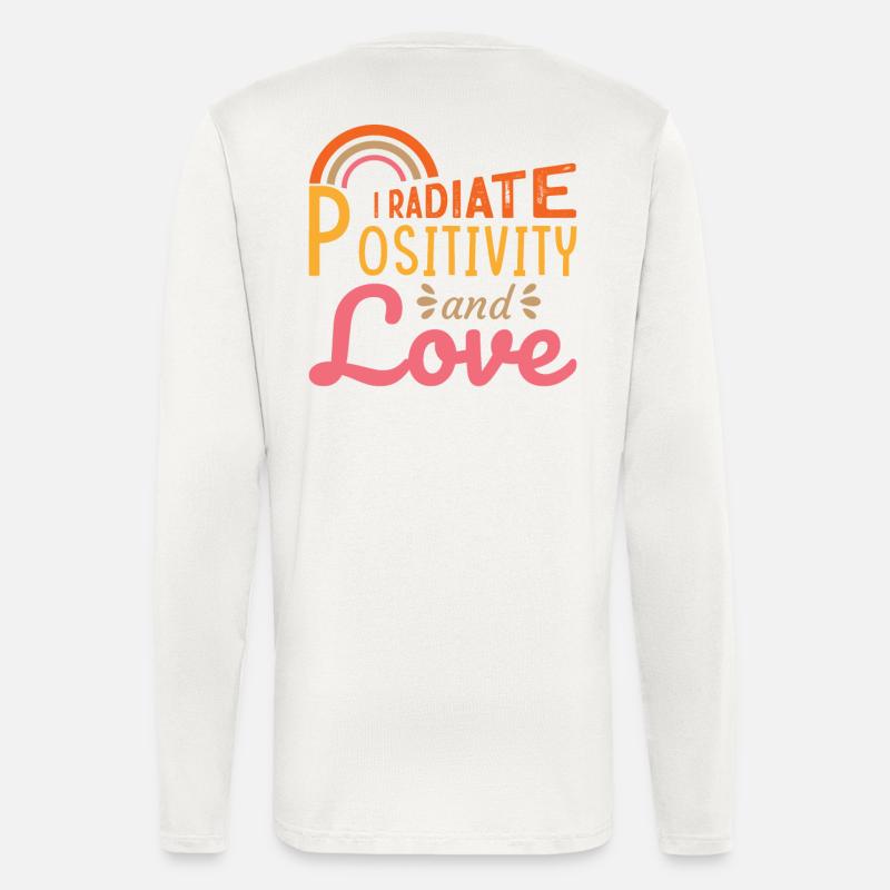 Conception d’affirmations positives inspirantes pour - Manches longues bio décontracté fabriqué en UE - OFF WHITE