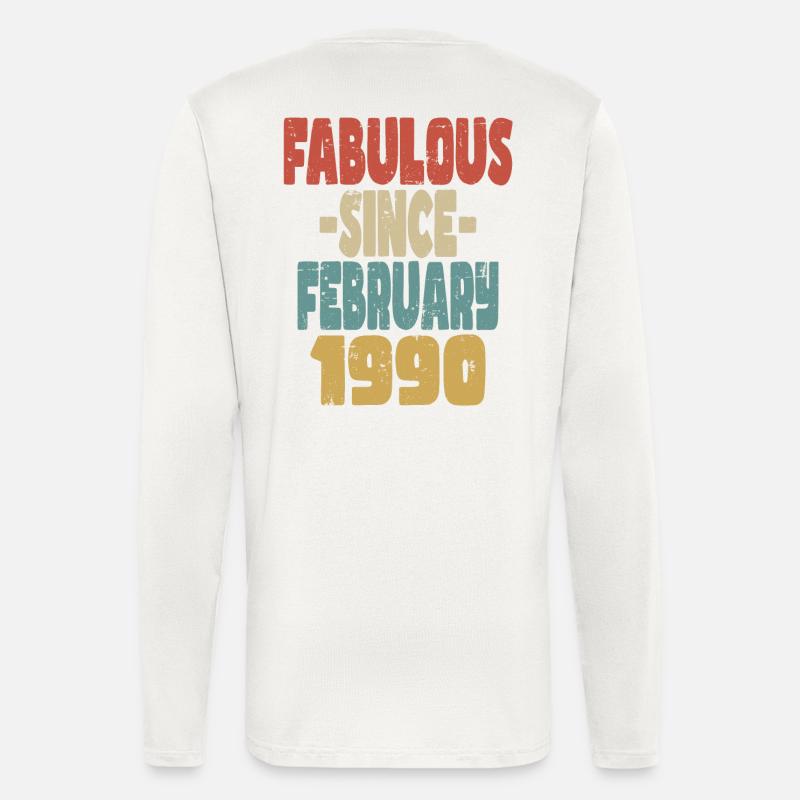 Fabuleux Février 1990 - Manches longues bio décontracté fabriqué en UE - OFF WHITE