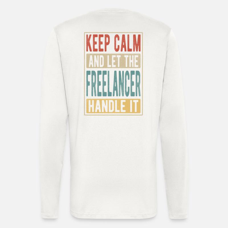 Freelancer Retro Geschenk - Langarmshirt - made by SPREAD  - OFF WHITE