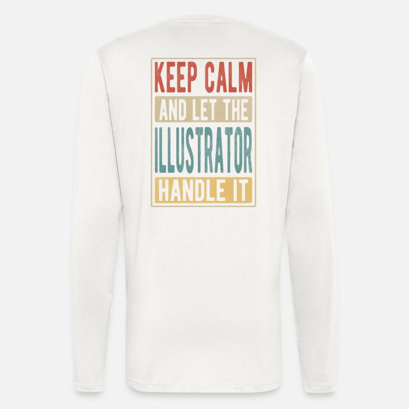 Illustrator Retro Geschenk - Langarmshirt - made by SPREAD  - OFF WHITE