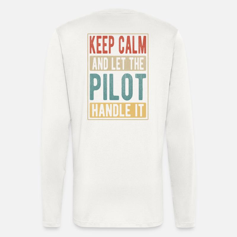 Pilot Retro Geschenk - Langarmshirt - made by SPREAD  - OFF WHITE