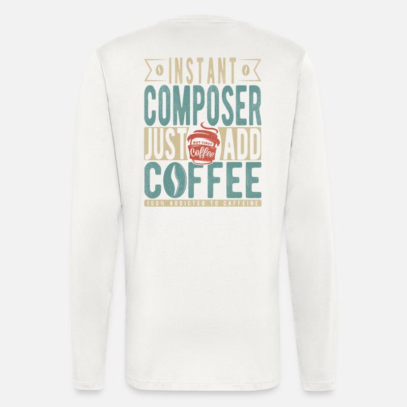 Instant Composer Just Add Coffee - Longsleeve - made by SPREAD  - OFF WHITE