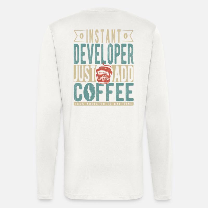 Instant Developer Just Add Coffee - Longsleeve - made by SPREAD  - OFF WHITE