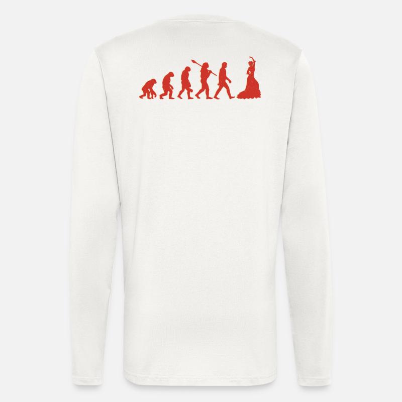 Evolution to Flamenco Dancer - Longsleeve - made by SPREAD  - OFF WHITE