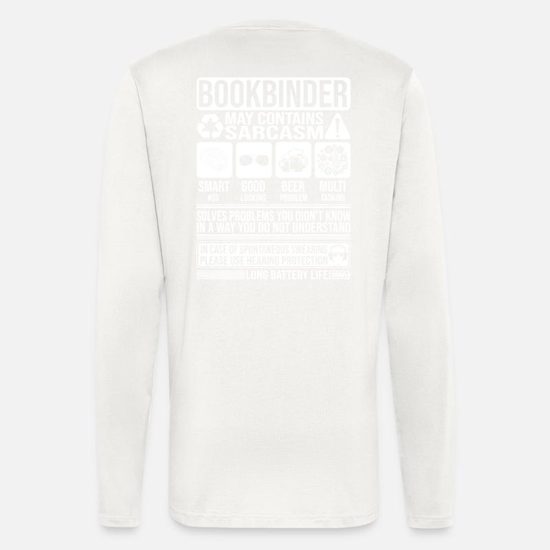 Buchbinder Sarkasmus lustig Geschenk Buchbinder - Langarmshirt - made by SPREAD - OFF WHITE