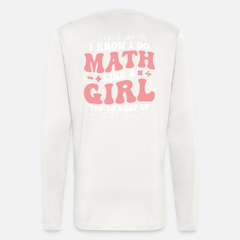 Math Genius Girl Power Statement - Longsleeve - made by SPREAD  - OFF WHITE