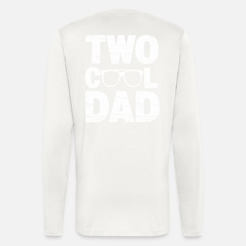 Deux Cool Dad Expression Stylée - Manches longues bio décontracté fabriqué en UE - OFF WHITE
