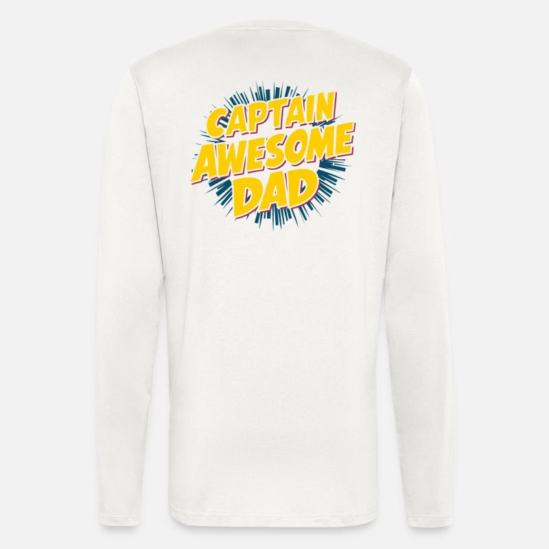 Captain Awesome Dad Unique Style - Longsleeve - made by SPREAD  - OFF WHITE