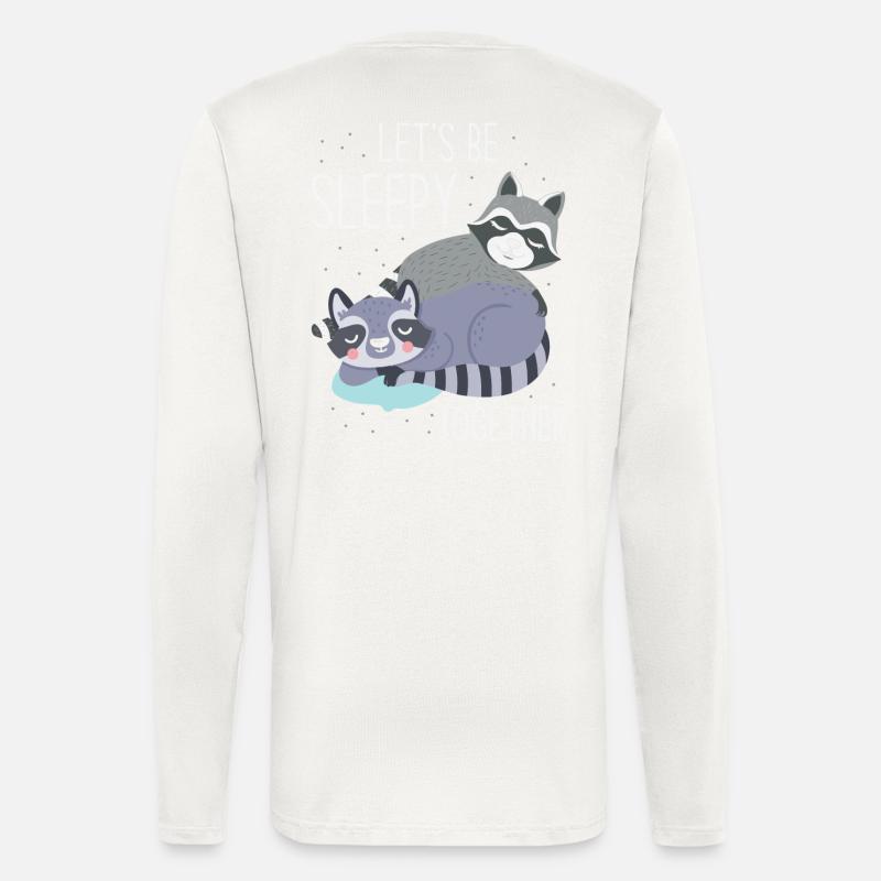 Sleeping Sleepy Tired Raccoon - Longsleeve - made by SPREAD  - OFF WHITE