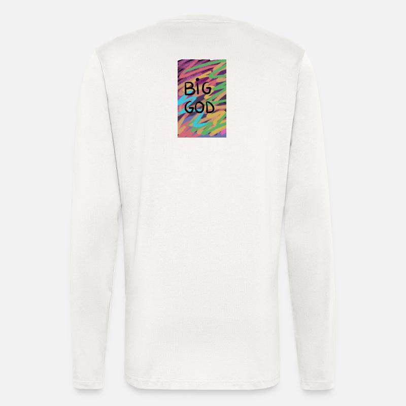 Big God Retro - Manches longues bio décontracté fabriqué en UE - OFF WHITE